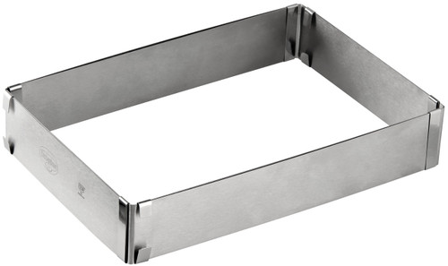 Dr.Oetker Cake frame rectangular Varino 27,5-52x18,5-34x5 cm in silver, Stainless Steel, 52 x 34 x 5 cm