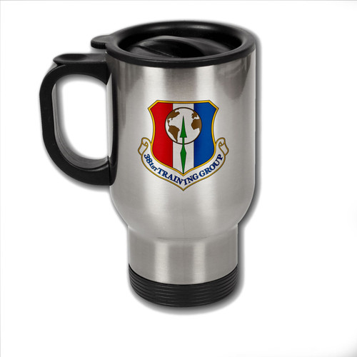 ExpressItBest Stainless Steel Coffee Mug with U.S. Air Force 381st Training Group (381st TRG) emblem