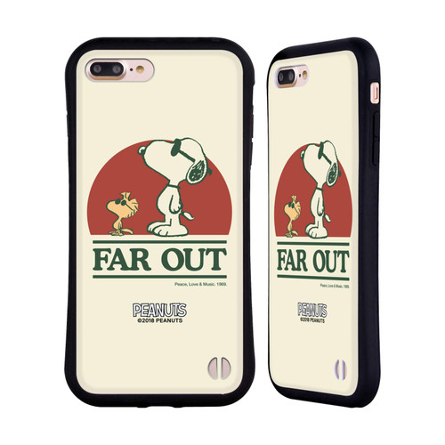 Head Case Designs Officially Licensed Peanuts Snoopy Woodstock Far Out Woodstock 50th Hybrid Case Compatible with Apple iPhone 7 Plus/iPhone 8 Plus