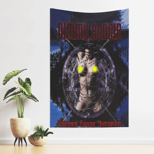 Dimmu Borgir Puritanical Euphoric Misanthro Tapestry Wall Tapestries Decoration For Bedroom Curtains Dormitory Door Tapestry