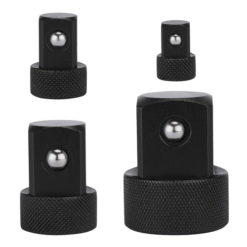MIXPOWER 4PCS 3/8", 1/2", 3/4", 1" Drive Low Profile Impact Sokcet Adapter Set, Chrome-Moly Steel, Adapter for Narrow Tight Area, 1/4"F x 3/8"M, 3/8"F x 1/2"M, 1/2"F x 3/4"M, 3/4"F x 1"M.