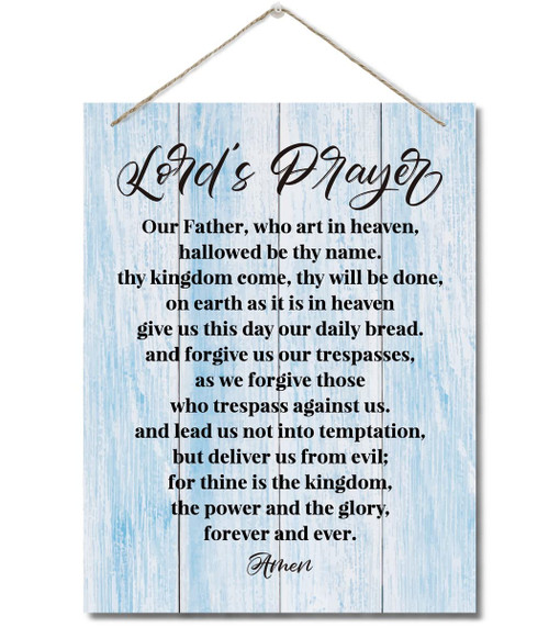 Inspirational Wood Art Signs, Lord's Prayer Wall Sign, Hanging Printed Wall Plaque Wood Signs, Home Decor, Our Father, who Art in Heaven, Hallowed be Thy Name, Christian Wall Decor 10 X 7.8 inch Inspirational Wood Art Signs, Lord's Prayer Wall Sign, Hanging Printed Wall Plaque Wood Signs, Home Decor, Our Father, who Art in Heaven, Hallowed be Thy Name, Christian Wall Decor 10 X 7.8 inch