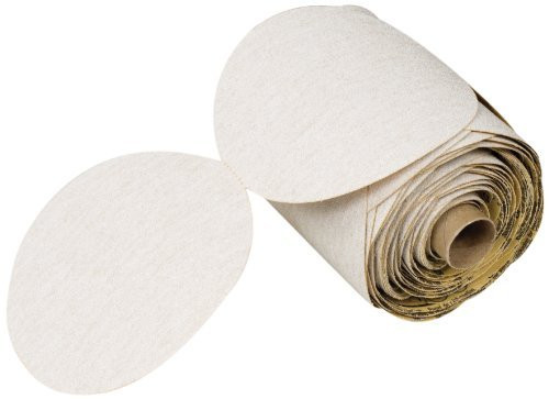3M NX PSA Paper Disc Roll, Aluminum Oxide, 6" Diameter, P240 Grit, White (Roll of 100)