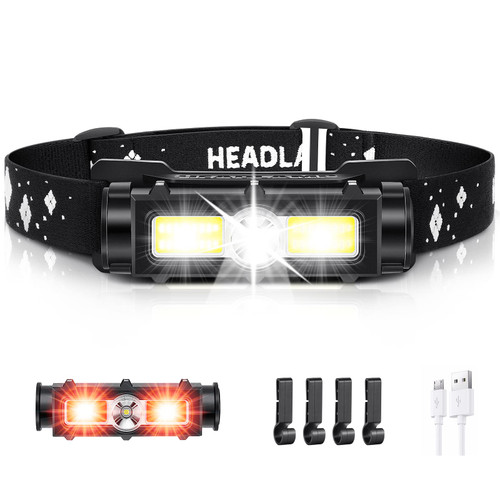 mofek Headlamp Rechargeable, 2000 Lumen Super Bright LED Head lamp Flashlight, Waterproof Head Light with White Red Light for Adults, 7 Modes for Outdoor Camping Running Hiking, Hard Hat Headlamp mofek Headlamp Rechargeable, 2000 Lumen Super Bright LED Head lamp Flashlight, Waterproof Head Light with White Red Light for Adults, 7 Modes for Outdoor Camping Running Hiking, Hard Hat Headlamp