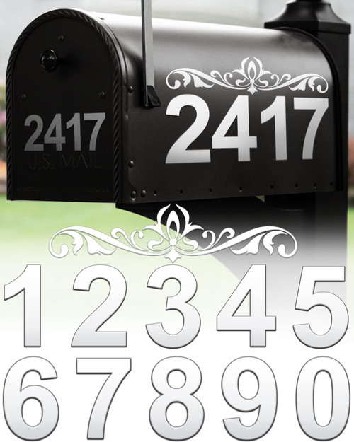 Mailbox Numbers for Outside, Reflective Mailbox Numbers 2 Inch (0-9), Waterproof House Numbers for Mailbox, White Mailbox Number Stickers Self-Adhesive for House, Signs, Door, Address Numbers (6 Sets) Mailbox Numbers for Outside, Reflective Mailbox Numbers 2 Inch (0-9), Waterproof House Numbers for Mailbox, White Mailbox Number Stickers Self-Adhesive for House, Signs, Door, Address Numbers (6 Sets)