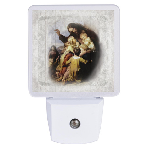 Dexsa Let The Children Come Unto Me Night Light - LED Plug in Auto On/Off - Automatic, Safe, Illuminates | Adds The Perfect Touch to Any Room | Inspirational Nightlight