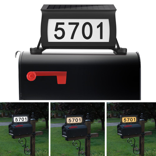 Solar House Number Sign, LED Mailboxes Number for Outside, Double Side Illuminated Design Waterproof Address Plaque, 3 Lighting Modes House Number for Outside, Mailbox, Home, Yard, Street, House Solar House Number Sign, LED Mailboxes Number for Outside, Double Side Illuminated Design Waterproof Address Plaque, 3 Lighting Modes House Number for Outside, Mailbox, Home, Yard, Street, House