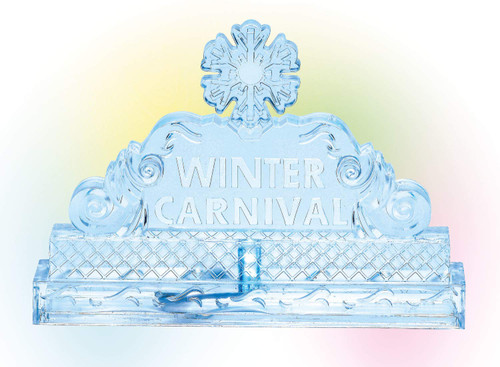 Department 56 Village Collection Accessories Ice Castle Sign Lit Figurine, 2.83 Inch, Multicolor