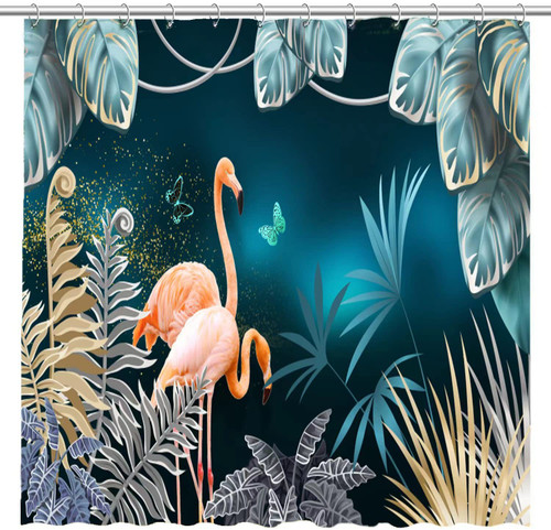 MoNing Curtain Shower Flamingo Shower Curtain,Fabric Shower Curtains for Bathroom,Waterproof Shower Curtain Liner Quick-Drying with 12 Hooks,Machine Washable(72 x 72 inch, Blue) MoNing Curtain Shower Flamingo Shower Curtain,Fabric Shower Curtains for Bathroom,Waterproof Shower Curtain Liner Quick-Drying with 12 Hooks,Machine Washable(72 x 72 inch, Blue)