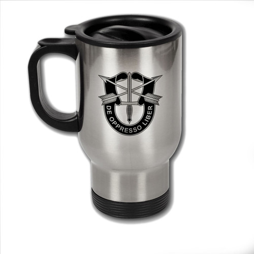 ExpressItBest Stainless Steel Coffee Mug with U.S. Army 1st Special Forces regimental insignia
