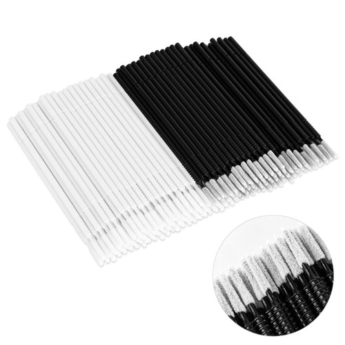 Microbrush Applicators,200 Pcs Micro Eyebrow Brush,Micro Swabs for Eyelash Extensions,Disposable Makeup Applicator Eyebrow Spoolie Brush Lash Mascara Wands Cotton Swabs for Makeup and Personal Care