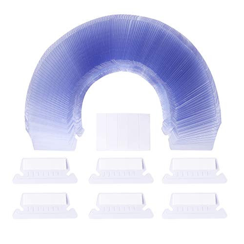File Folder Tabs,File Tabs for Hanging Folders,180 Sets Hanging Folder Tabs and Inserts Plastic Index Tabs for Quick Identification,2 inch Clear File Tabs and Inserts for Hanging File Folders