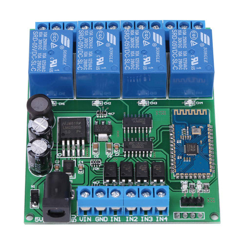 4 Channels Bluetooth Relay Module, Bluetooth Relay Control Switch Phone Wireless Remote Control Switch