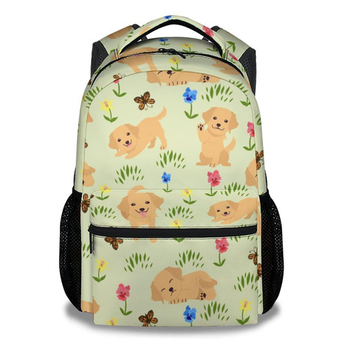 AIOMXZZ Golden Retriever Backpack Gifts, 16 Inch Cute Dog Pattern Bookbag Durable, Lightweight, Large Capacity, Funny Animal Backpack for School Girls Boys Kids