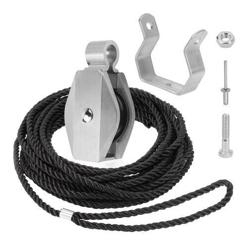 GRONGU Extension Ladder Rope & Pulley Kit Replacement Part Compatible with Werner Aluminum and Fiberglass Extension ladders Replacement for Werner 31-12 Pulley Kit and AC30-2 Extension Ladder Rope GRONGU Extension Ladder Rope & Pulley Kit Replacement Part Compatible with Werner Aluminum and Fiberglass Extension ladders Replacement for Werner 31-12 Pulley Kit and AC30-2 Extension Ladder Rope