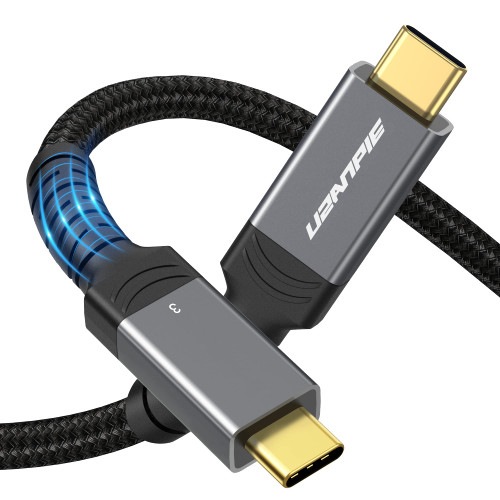 Uzanpie USB4 Cable Compatible with Thunderbolt 3 Cable, 40Gbps/4ft USB4 Cable Support 100W Charging, USB C to USB C Cable 8K@30Hz/5K@60Hz or Dual 4K@60Hz for Hub M-acbook External SSD eGpu