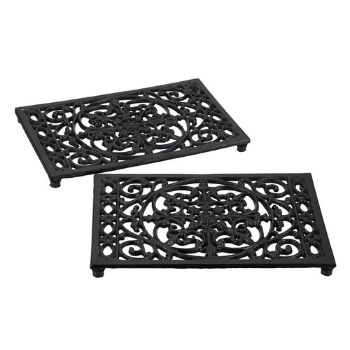 Sumnacon 2Pcs Rectangle Cast Iron Trivet - Heat Resistant Iron Trivet for Hot Dish Pot Pan Plate Teapot, Rustic Cast Iron Hot Dish Plate Holder for Kitchen Dining Table Countertop Cooktop Sumnacon 2Pcs Rectangle Cast Iron Trivet - Heat Resistant Iron Trivet for Hot Dish Pot Pan Plate Teapot, Rustic Cast Iron Hot Dish Plate Holder for Kitchen Dining Table Countertop Cooktop