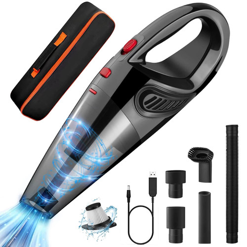 CHENXRN Handheld Vacuum Cordless Cleaner, Wireless Rechargeable Hand Held Car Vacuum Cleaner Strong Suction 8000PA, Portable Mini Hand Vacuum Dust Busters Cleaner for Car, Home and Pet