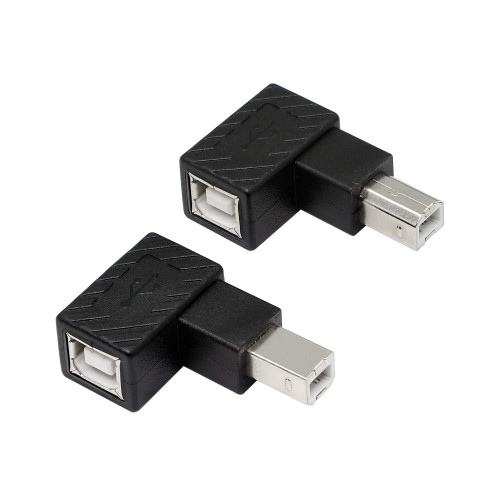 YACSEJAO USB 2.0 Type-B Printer Adapter, 2Pack 90 Degrees USB 2.0 B Male to Type-B Female Printer Adapter? for Printer, Scanner, Mobile HDD and More?Left Angle+Right Angle? YACSEJAO USB 2.0 Type-B Printer Adapter, 2Pack 90 Degrees USB 2.0 B Male to Type-B Female Printer Adapter? for Printer, Scanner, Mobile HDD and More?Left Angle+Right Angle?