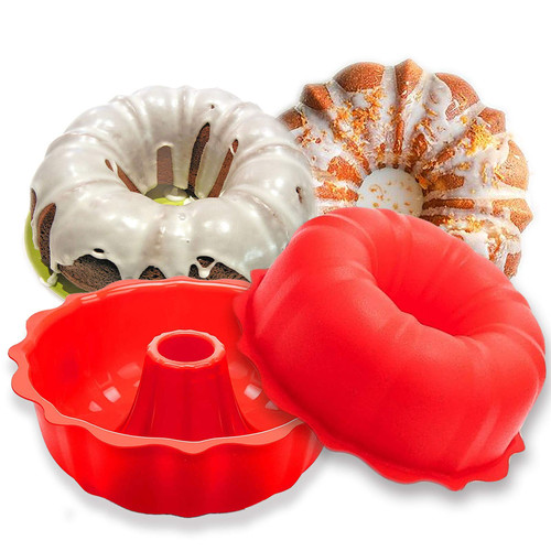 Aokinle European Grade Silicone Bunte Cake pan 2-Pack, Non Stick Bakeware Fluted Tube Cake mold for Jello,Gelatin, Silicone Molds for Cakes, 9 inch Baking Pan, BPA Free Aokinle European Grade Silicone Bunte Cake pan 2-Pack, Non Stick Bakeware Fluted Tube Cake mold for Jello,Gelatin, Silicone Molds for Cakes, 9 inch Baking Pan, BPA Free