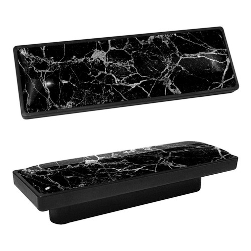 TBOUOBT 4 Pack Kitchen Cabinet Knobs, Drawer Knobs, Dresser Knobs, Drawer Pulls, Dresser Drawer, Handles Knobs, Black Gray Marble Pattern