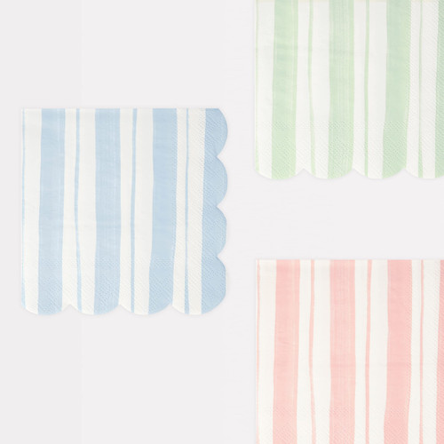 Meri Meri Ticking Stripe Small Napkins (Pack of 16)