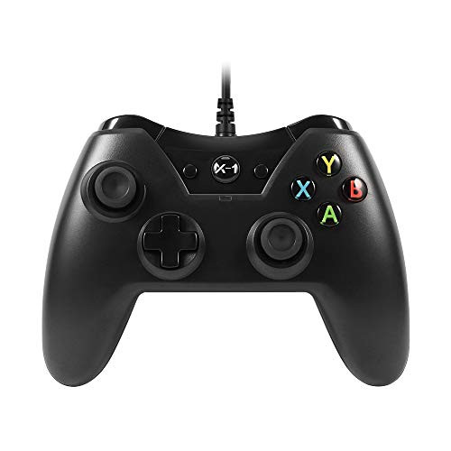Xbox One Controller Wetoph GX12 Wired Gamepads Joysticks with USB Fits for Xbox One and Windows Console?Third Party Product?-Black