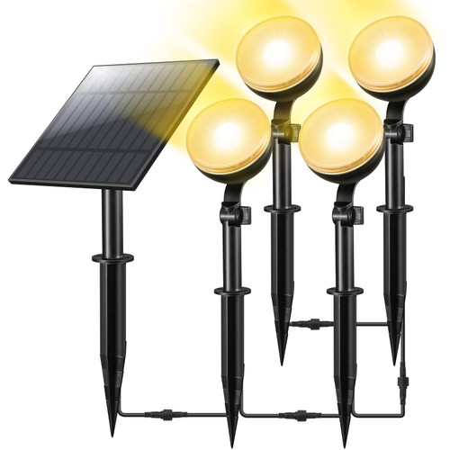 Linkind Solar Spot Lights Outdoor, 4-in-1 Solar Landscape Spotlights Outdoor IP67 Waterproof, 9.8ft Cable Dusk to Dawn Solar Outdoor Lights for Garden, Yard, Driveway Walkway, Patio, Warm White 3000K Linkind Solar Spot Lights Outdoor, 4-in-1 Solar Landscape Spotlights Outdoor IP67 Waterproof, 9.8ft Cable Dusk to Dawn Solar Outdoor Lights for Garden, Yard, Driveway Walkway, Patio, Warm White 3000K