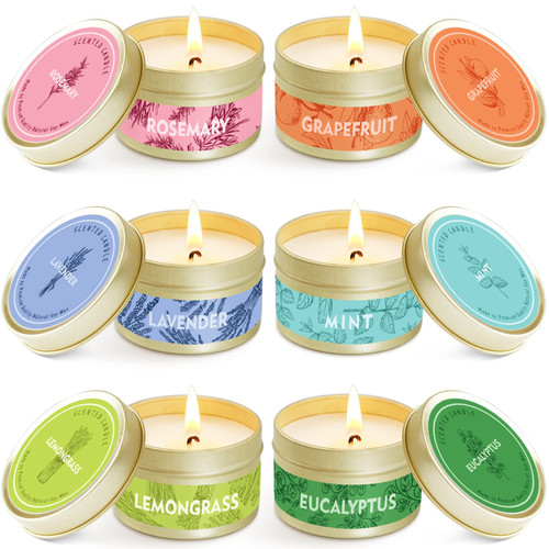 Scented Candles, Scented Candles Gifts Set, Aromatherapy Candles for Home, Essential Oil Infused Soy Wax Candles, Gifts for Mom Scented Candles, Scented Candles Gifts Set, Aromatherapy Candles for Home, Essential Oil Infused Soy Wax Candles, Gifts for Mom