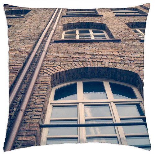 LESGAULEST Throw Pillow Cover (24x24 inch) - Wall Window Building Facade Architecture