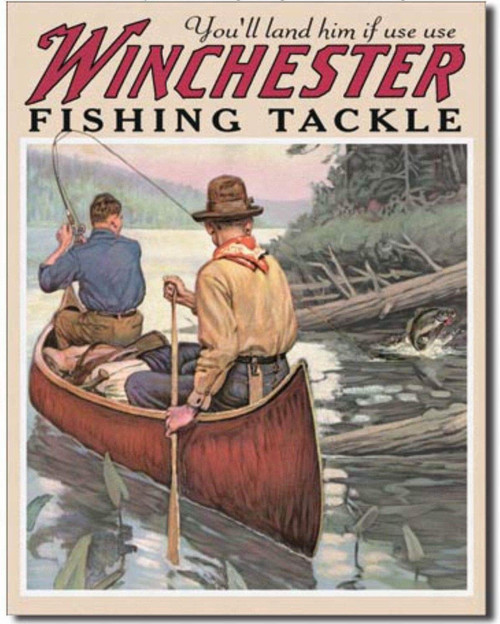 Kexle 8x12 Vintage Retro Metal Tin Sign Winchester Fish and Tackle Hunting Fishing Home Wall Decor Kexle 8x12 Vintage Retro Metal Tin Sign Winchester Fish and Tackle Hunting Fishing Home Wall Decor