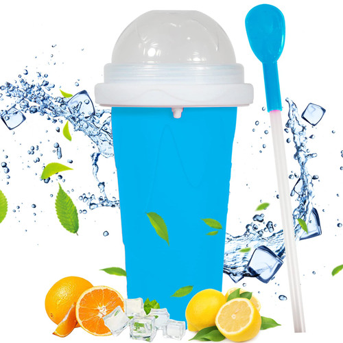 Slushy Cup Slushie Cup, Slushy Maker Cup,Quick Frozen Magic Slushy Squeeze Cup, Double Layer Squeeze Cup(Blue) Slushy Cup Slushie Cup, Slushy Maker Cup,Quick Frozen Magic Slushy Squeeze Cup, Double Layer Squeeze Cup(Blue)