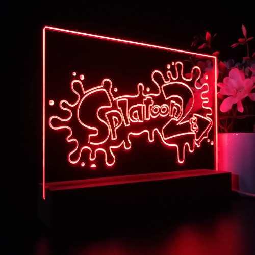 KOONTZ Splatoons 2 Anime Night Light 3D Illusion Lamp 7 Colors Change 4 Lighting Mode USB Power KOONTZ Splatoons 2 Anime Night Light 3D Illusion Lamp 7 Colors Change 4 Lighting Mode USB Power