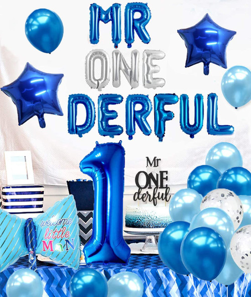 Mr Onederful Birthday Decorations Blue for Baby Boys first birthday Mr Wonderful Theme Dapper Little Man Bow Tie Newborn 1st Birthday Balloons Cake Topper Supplies Mr Onederful Birthday Decorations Blue for Baby Boys first birthday Mr Wonderful Theme Dapper Little Man Bow Tie Newborn 1st Birthday Balloons Cake Topper Supplies