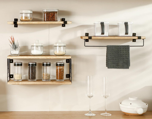 Mqafkpu Floating Shelves Wall Mounted with Storage Basket, Bathroom Shelves Over Toilet,Rustic Wood Shelves for Bedroom, Living Room, Kitchen, Wall Decor, Plants, Books (Light Brown) Mqafkpu Floating Shelves Wall Mounted with Storage Basket, Bathroom Shelves Over Toilet,Rustic Wood Shelves for Bedroom, Living Room, Kitchen, Wall Decor, Plants, Books (Light Brown)