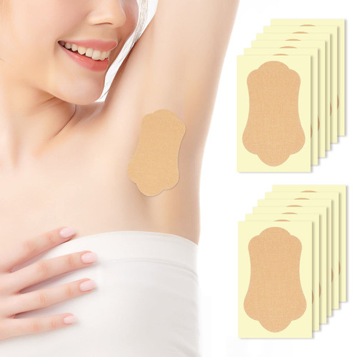 Underarm Sweat Pads, 28 Pcs Invisible Self-adhesive Cotton Armpit Antiperspirant Sticker, Disposable Anti Perspiration Absorbent Deodorant Prevention Pad, for Women and Men Non Sweat Armpit Protection