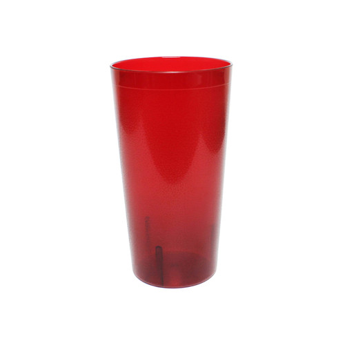 Thunder Group PLTHTB032TR Tumbler, 32 oz., Tall, Textured Exterior, Scratch and Impact Resistant, Stackable, Dishwasher Safe, Plastic, red, Pack of 12