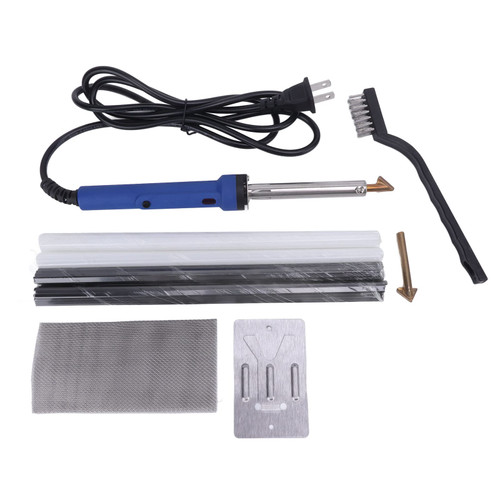 Plastic Welding Repair Kit, Plastic Welding Repair Kit 80W with Rods Mesh Brush Portable Welder Tools for Car Bumper Kayak Canoe Repair Kit, Rods (US Plug 110V)
