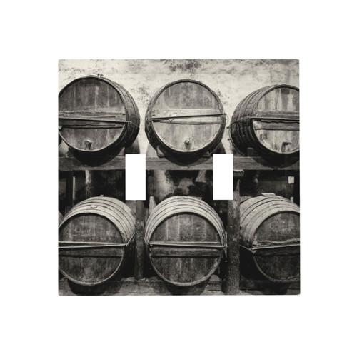 Wall Plate Wine Barrels 2-Gang Light Switch Plate Duplex Toggle Switch Covers For Bedroom Kitchen Home Decor