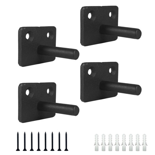 Floating Shelf Brackets 2 Inch Heavy Duty Hidden Shelving Brackets for Floating Wood Shelves Hardware Rod with 3/8 Diameter,4 Pack Solid Steel Blind Shelf Supports with Screws