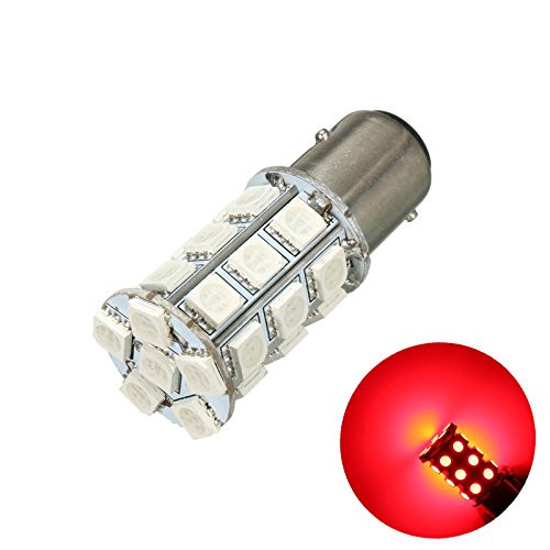 Auto-Ideas 4pcs Red DC 12V bay15d 1157 27SMD 5050 dual contact LED Car Tail rear Turn Signal Brake Backup stop Replacement Lamp Bulb Light