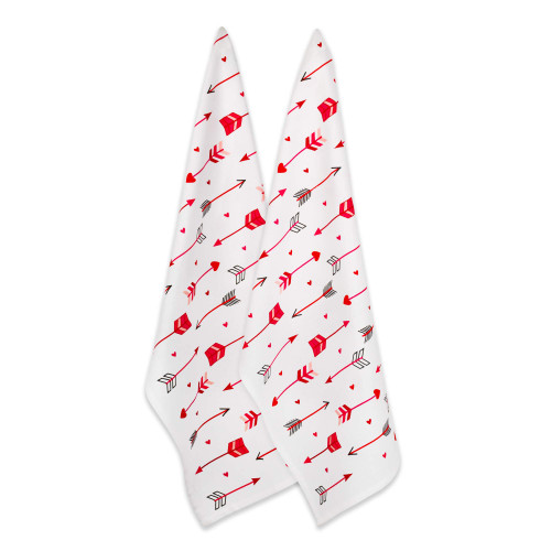 DII Valentine's Day Collection Kitchen, Dishtowel Set, 18X28", Arrow Collage, 2 Piece