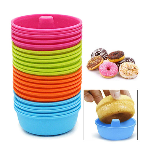 Silicone Donut Pans for Baking, 24Pack Nonstick Flexible Mini Donut Baking Pans, Round Doughnut Muffin Cupcake Molds for Kitchen Baking Cupcake Cake Biscuit Bagels Muffins Cookie Silicone Donut Pans for Baking, 24Pack Nonstick Flexible Mini Donut Baking Pans, Round Doughnut Muffin Cupcake Molds for Kitchen Baking Cupcake Cake Biscuit Bagels Muffins Cookie