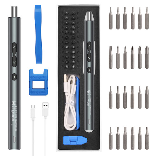 JXTZ Electric Screwdrivers, 28 in 1 Electric Precision Screwdrivers Set with 24 Bits, USB Rechargeable Portable Mini Repair Tools Kit ?with LED Light for Repairing Mobile Phones, Computers, Watches JXTZ Electric Screwdrivers, 28 in 1 Electric Precision Screwdrivers Set with 24 Bits, USB Rechargeable Portable Mini Repair Tools Kit ?with LED Light for Repairing Mobile Phones, Computers, Watches