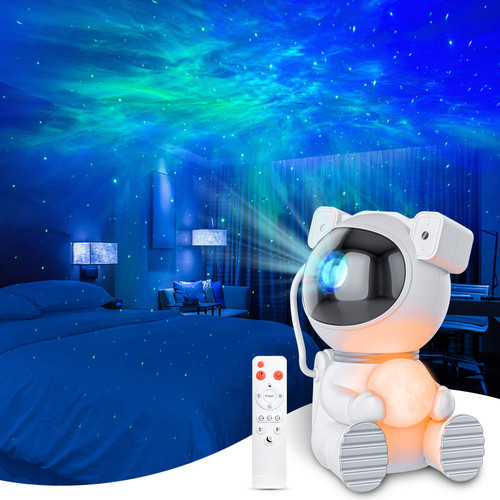 Cayclay Astronaut Light Projector, Galaxy Projector for Bedroom, Star Projector with Moon Lamp, LED Nebula Night Light for Kids, Room Decor, Party, Gift