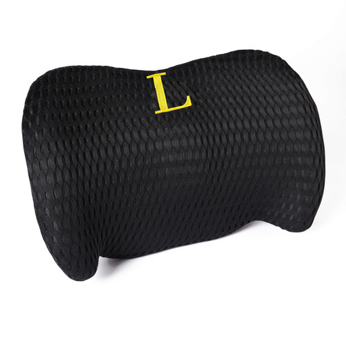 Initial Lumbar Pillow, Personalized Lumbar Support Pillow for Office Chair, Car Seat, Ergonomic Memory Foam Back Pillow, Chair Back Support for Lower Back Pain Relief, Back Support for Chair, Bed(L)