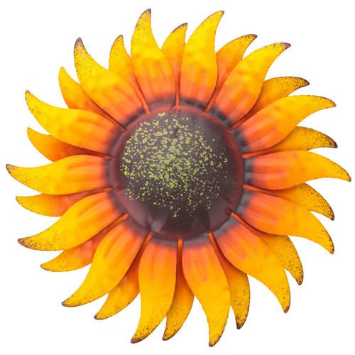 EASICUTI 6 Inch Sunflower Metal Flowers Wall Decor Metal Wall Art Decorations Hanging for Indoor Outdoor Home Bathroom Kitchen Dining Room Bedroom Porch Hallway or Wall Sculptures