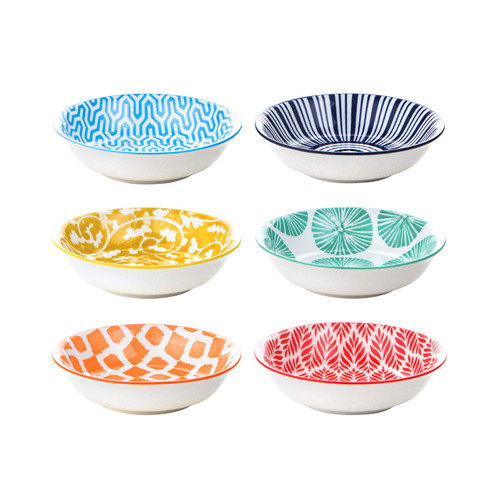 Selamica Ceramic Dipping Bowls, 2.5oz Mini Bowls Soy Sauce Dish, Dip Bowls, Appetizer Side Dishes for Sushi,Sauce, Party, Pinch Bowls Pack of 6(Assorted Colors)
