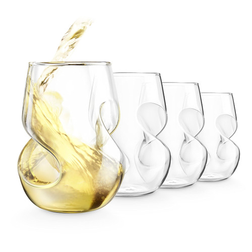 Final Touch Conundrum Stemless White Wine Glasses (Set of 4) (GG5008)