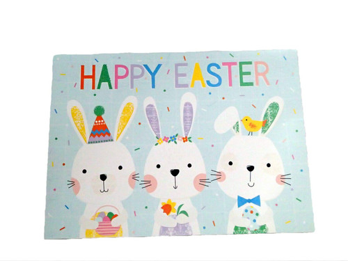 Easter Cards FULL BASKET Bunny American Greeting Card,Blue